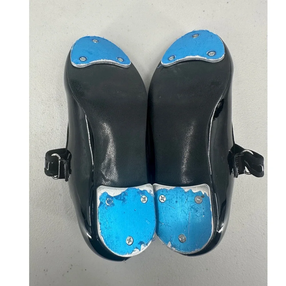 Black Patent Mary Jane Tap Shoes Kids Size 11C Dance Performance Gear